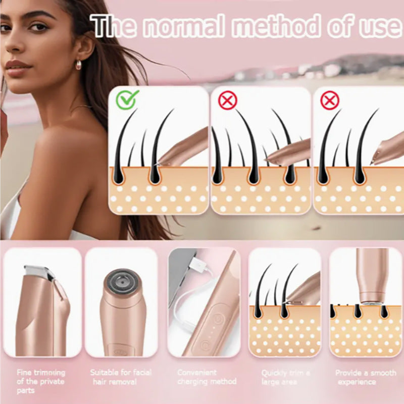 Dual Head Electric Body Shaver digital style